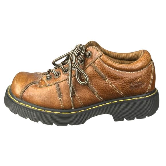 Vintage Y2k Dr. Martens Unisex Brown Leather Chunky Loafers Size  M 8 W 9 - Picture 3 of 10
